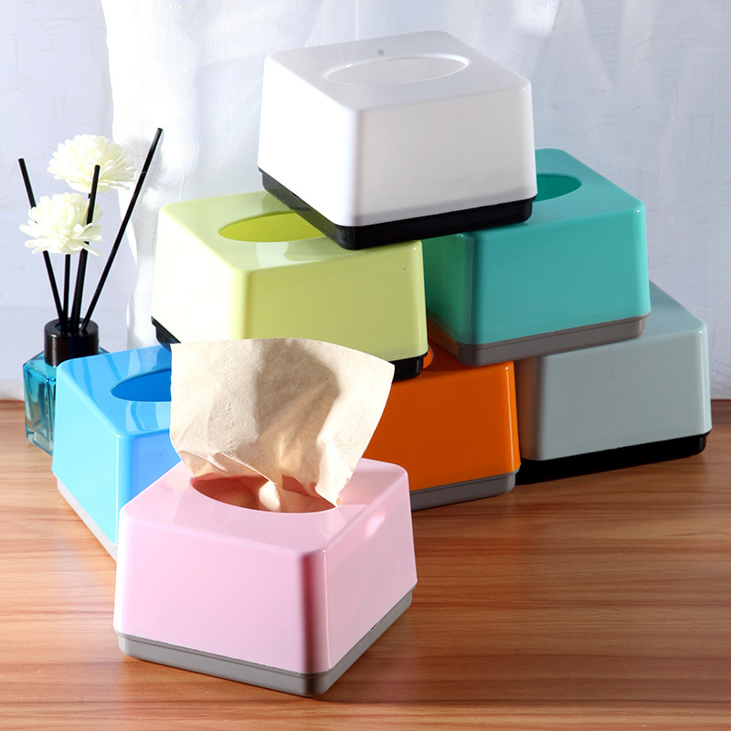 Commercial Printing Logo - Kommerzielle quadratische Taschentuchbox aus Kunststoff für