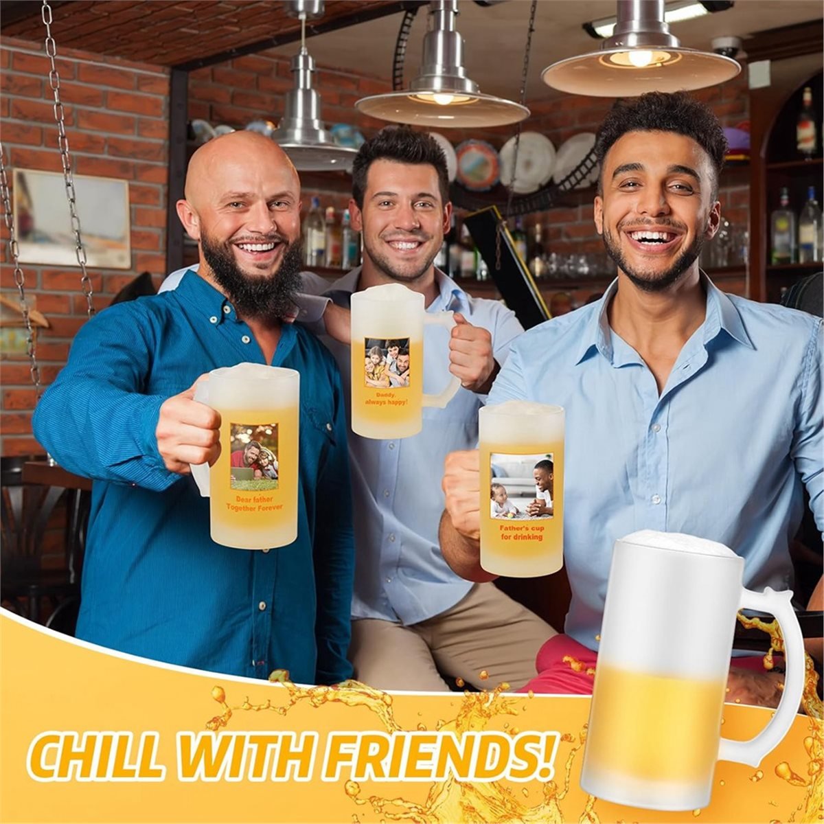 Sublimation Mug Blank - 2 Stück leere Sublimations-Bierkrüge, personalisierte Tassen