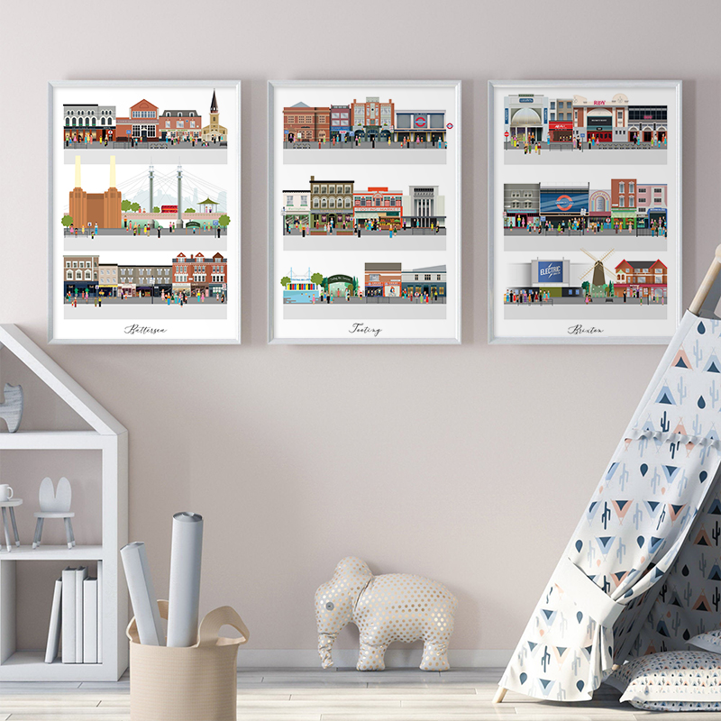 Commercial Printing London - Londoner kommerzielles Leinwandgemälde Battersea Brixton Tooting