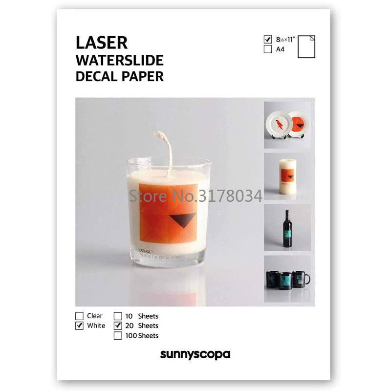 White Toner Transfer Paper - 20 blätter A4 Weiß farbe Laser