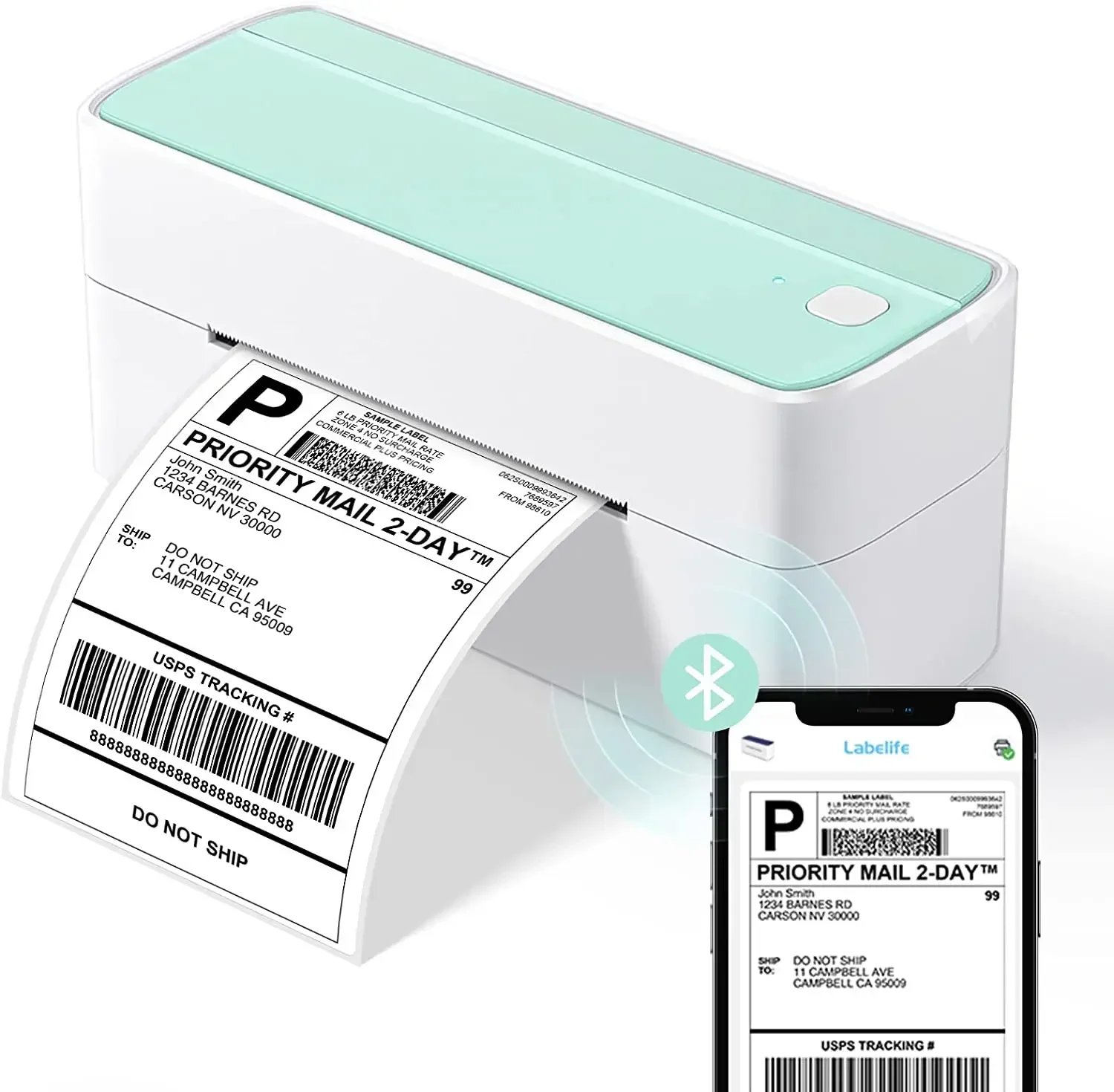 Commercial Printer - 2026/Direktthermodrucker-Etikettenrollenpapier 4x6, kommerzielle Qualität, für tragbare