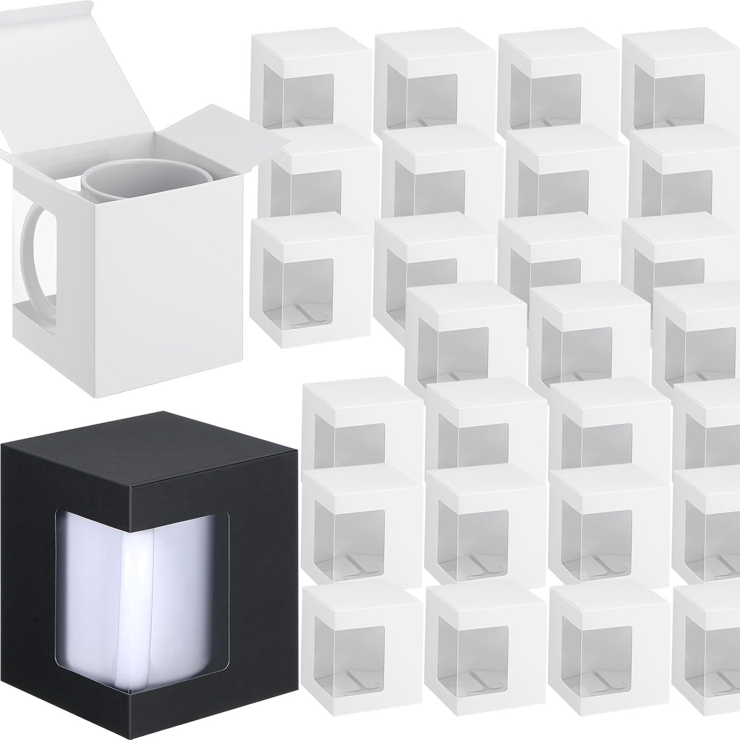 Sublimation Mug Blank - 12er-Pack Geschenkboxen für Sublimationsbecher, Kaffeetassenboxen mit