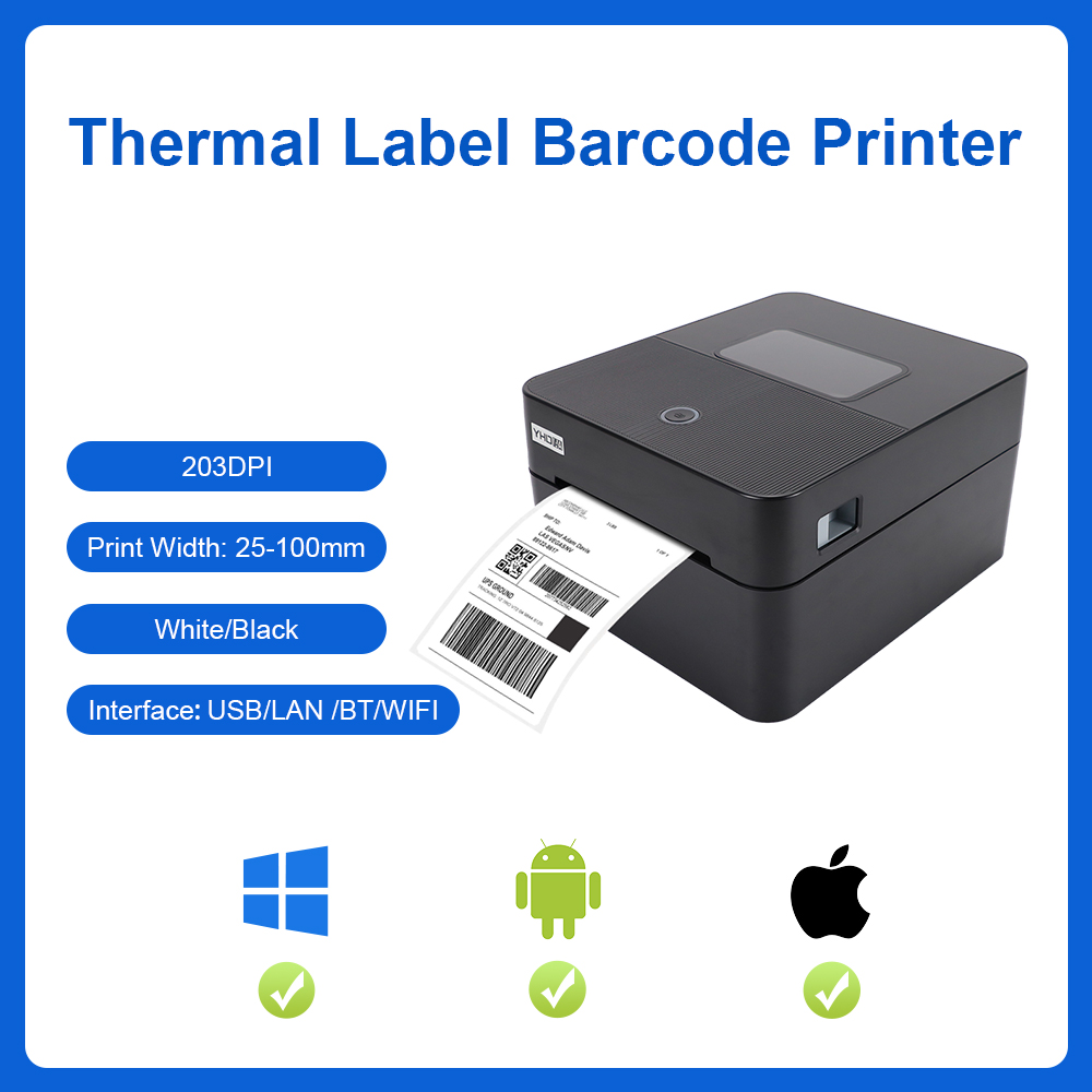 Commercial Printing Options - YHDAA 4-Zoll-Thermo-Versandetikettendrucker, unterstützt Belegdruck, Frachtbriefdrucker 4