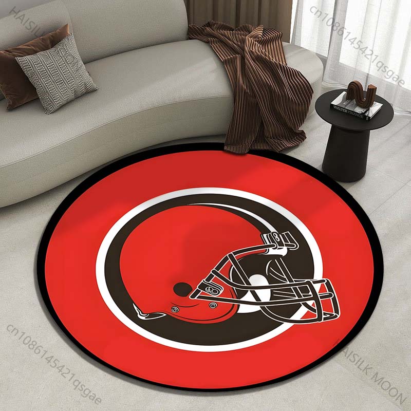 Commercial Printing Logo - Mehrere Größen, roter Kreis, Fußballhelm-Logo, bedruckter