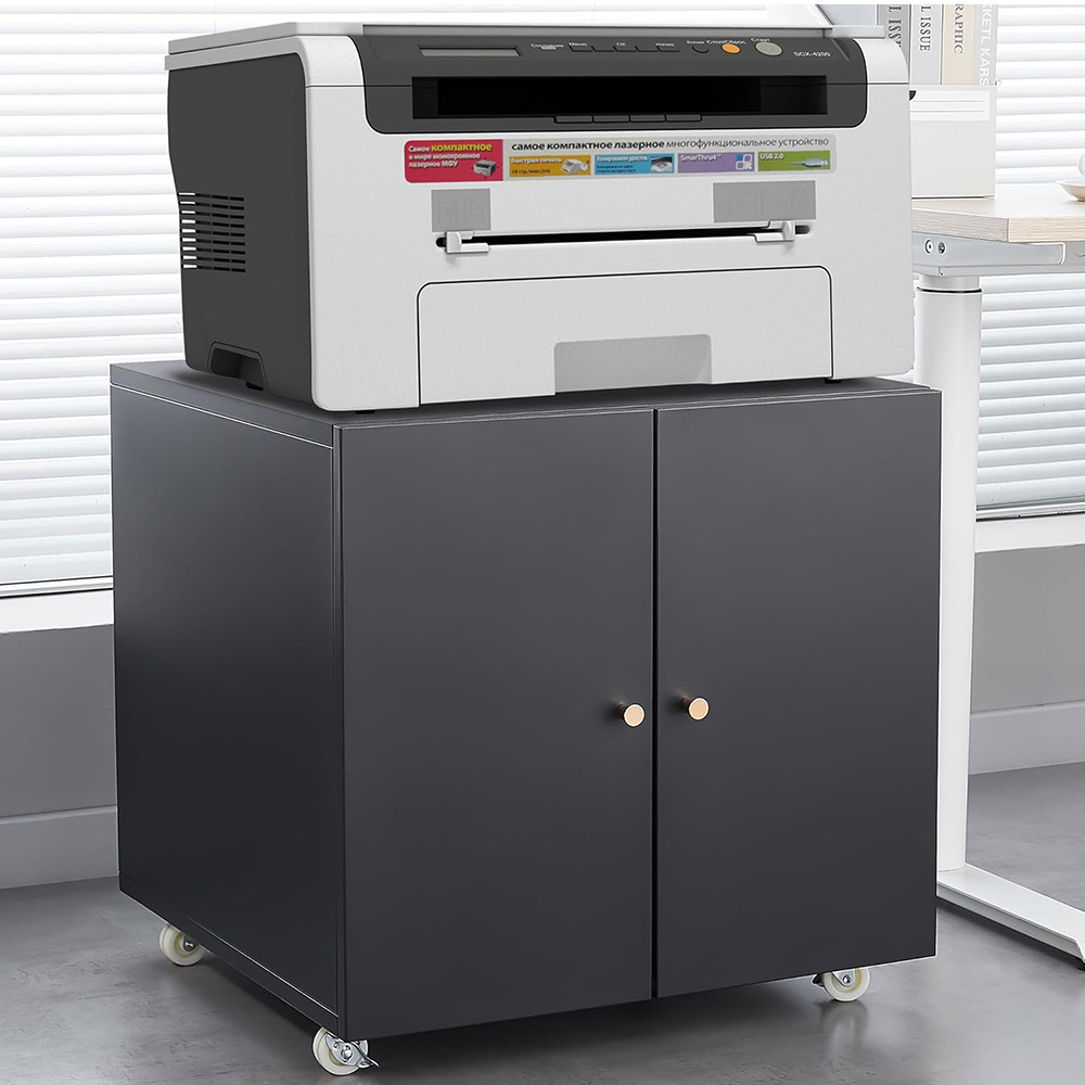 Commercial Printer - Druckerständer aus Metall mit Aktenaufbewahrung, Aktenschrank
