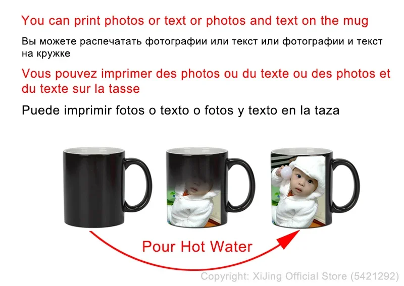 DIY Foto Schwarz becher Magie  – Sublimation Mug Blank Bewertung und Preis