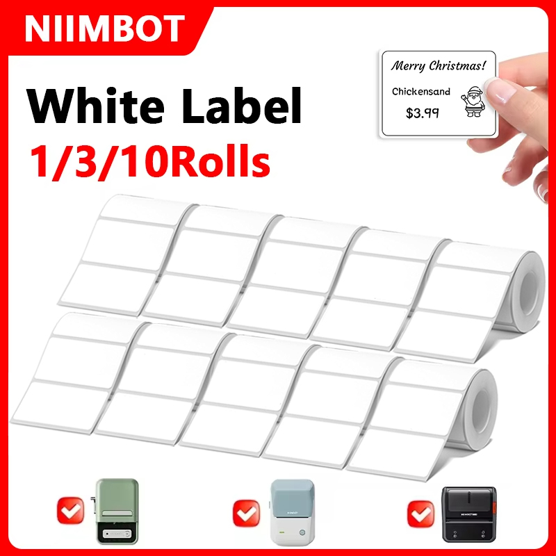 Niimbot 1/3/10 Rollen weißes T – Commercial Printing Types Bewertung und Preis