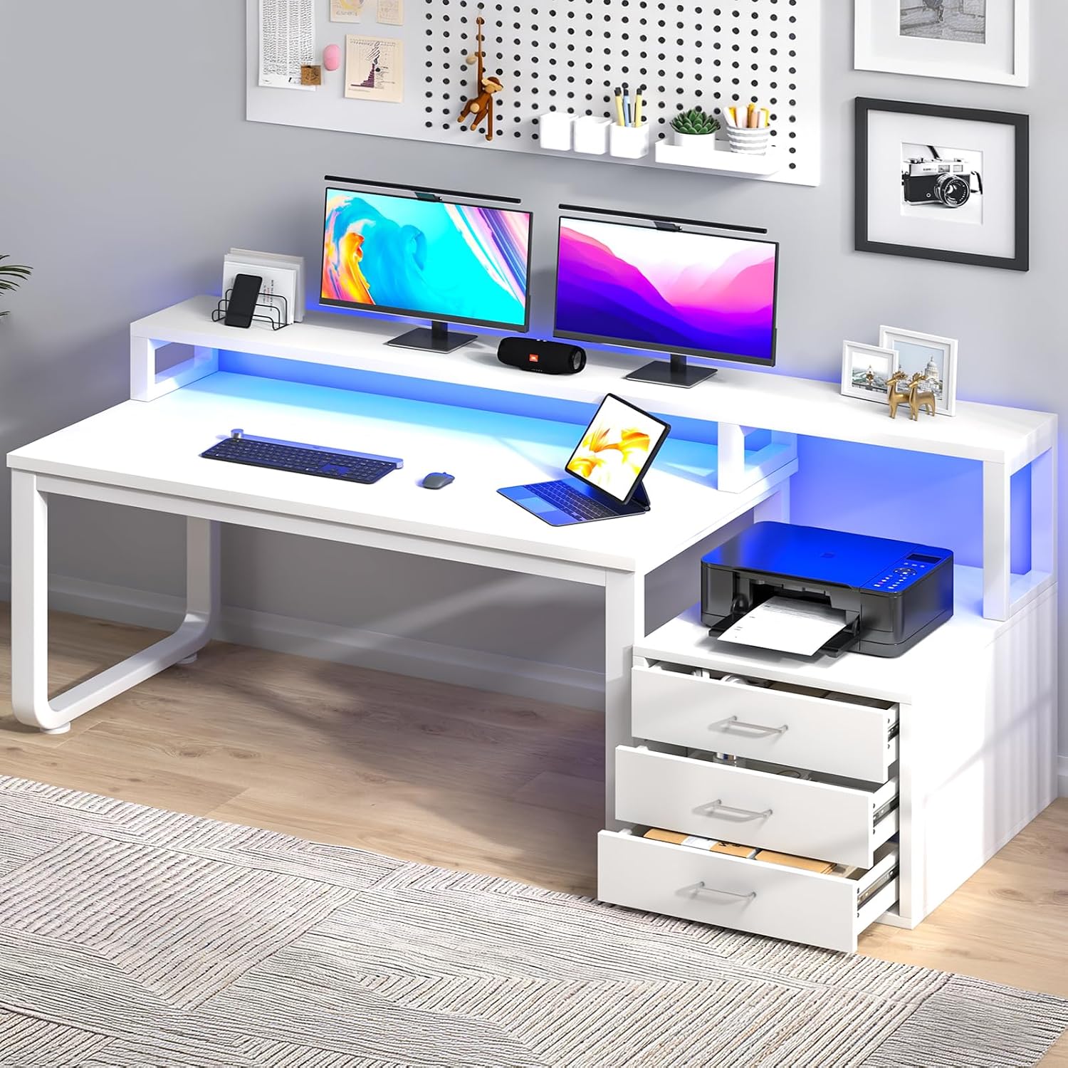 67-Zoll-Schreibtisch in Weiß m – Commercial Printer Bewertung und Preis