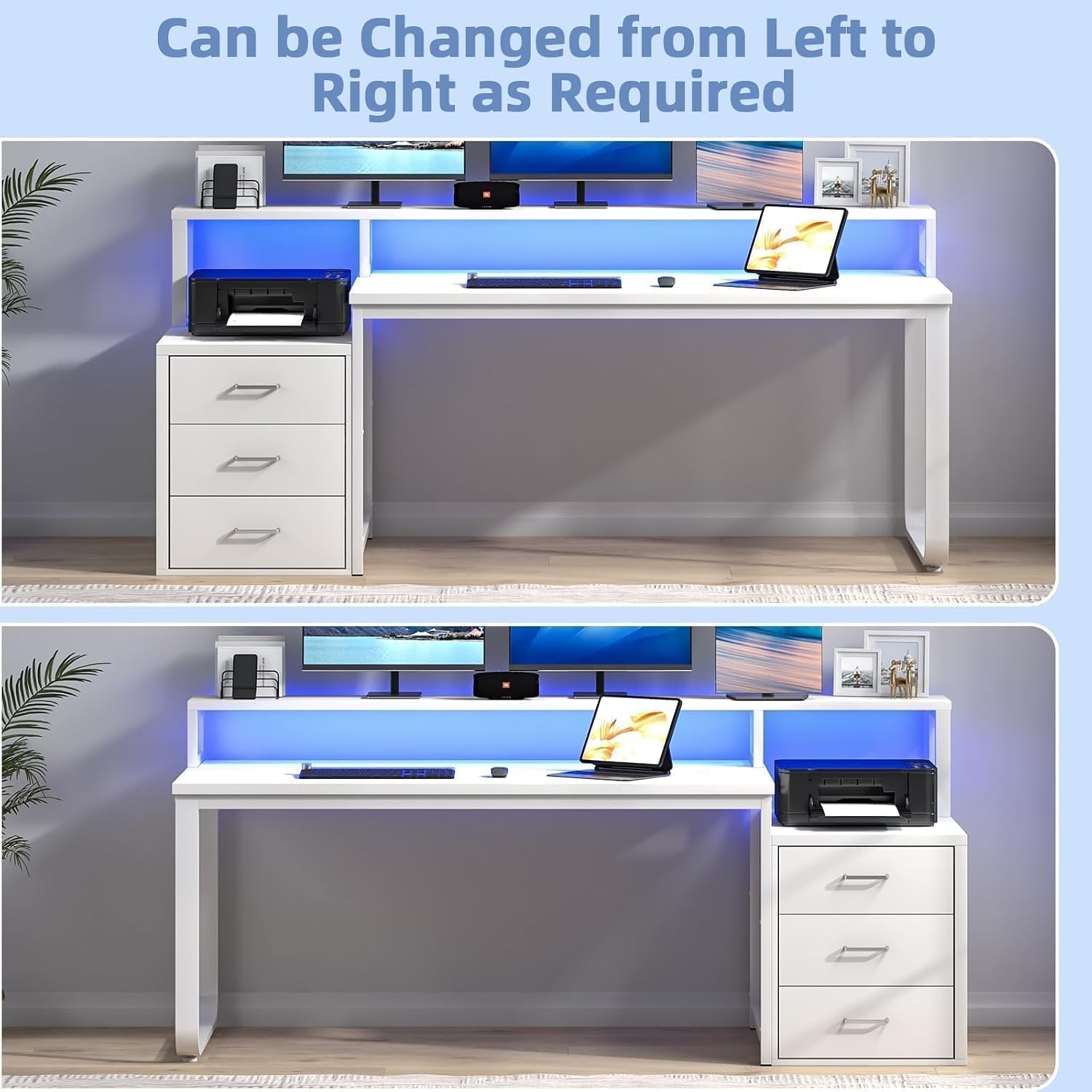 67-Zoll-Schreibtisch in Weiß m – Commercial Printer Bewertung und Preis