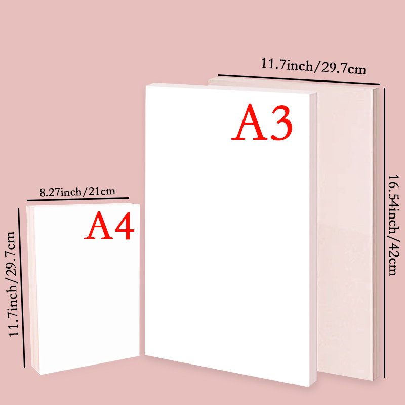 20/50Pcs A3 A4 Sublimation Wär – White Toner Transfer Paper Bewertung und Preis