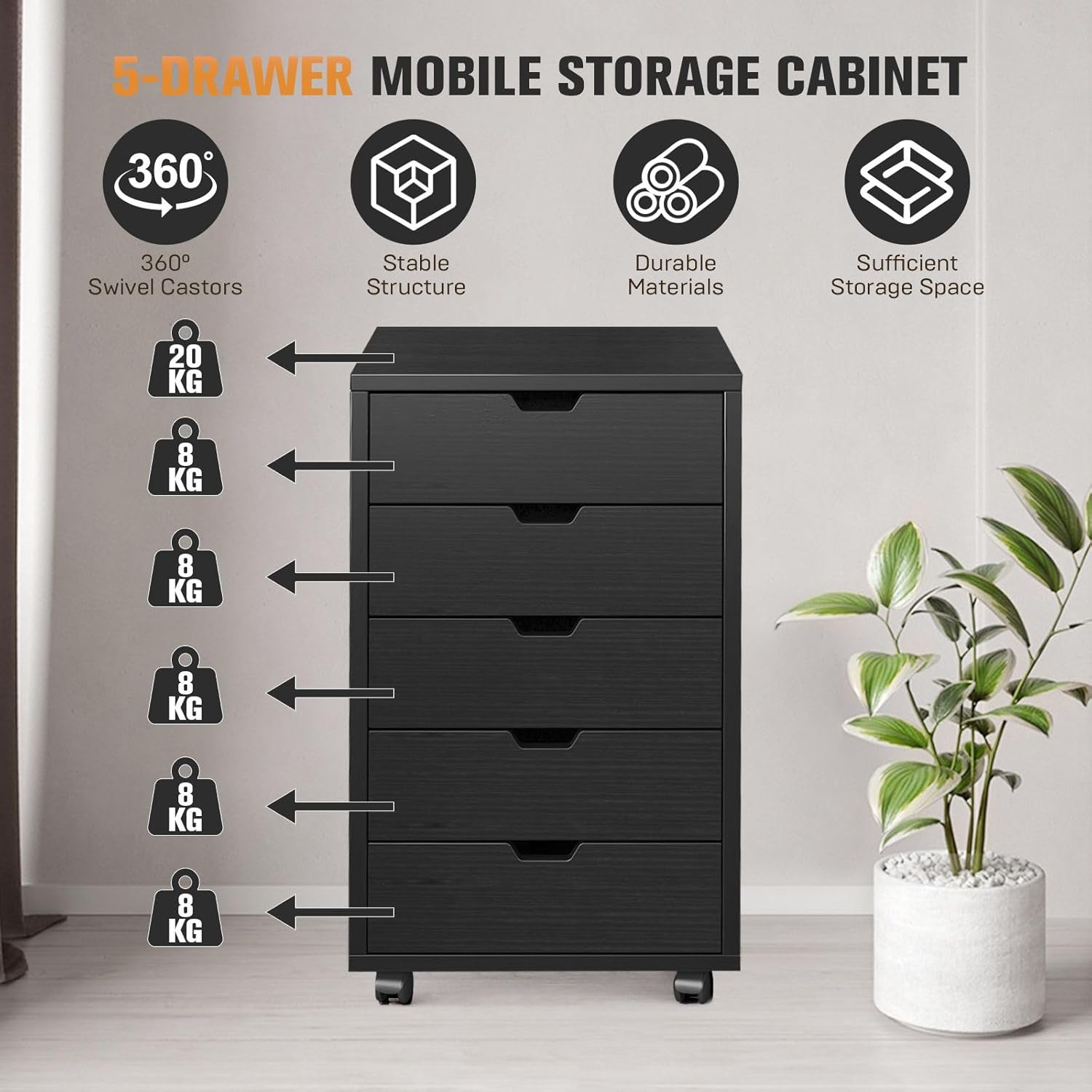 Aktenschrank mit 5 Schubladen, – Commercial Printer Bewertung und Preis